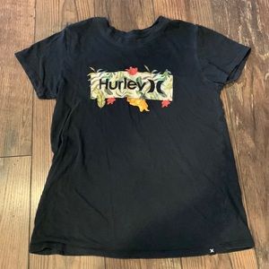 Black floral Hurley shirt
